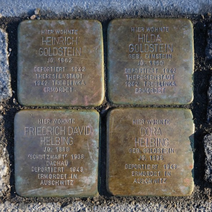 Stolpersteine dedicated to the Goldstein and Helbing families